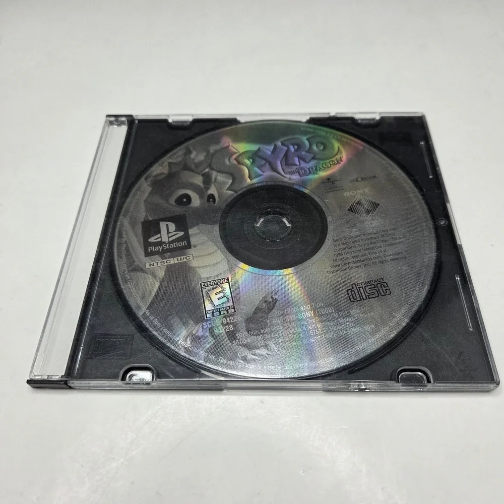 Sony PlayStation 1 Spyro the Dragon PS1 Video Game Disc Only Black Label Vintage